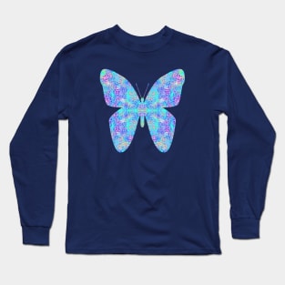 Aqua Butterfly Long Sleeve T-Shirt